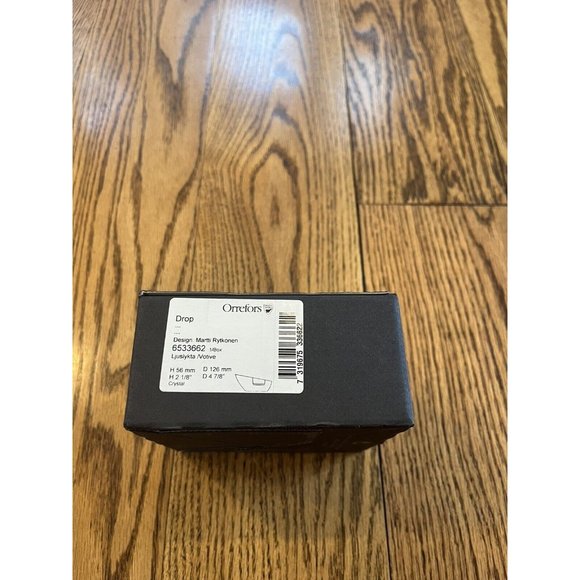 NEW Orrefors Drop Votive Martti Rytkonen. Crystal Candle Holder Tear Drop Signed - Picture 3 of 4